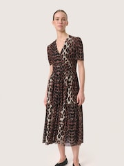 Soaked in Luxury Aldora Short Sleeve V-Neck Wrap Dress - Image 1 of 6