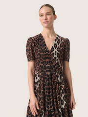 Soaked in Luxury Aldora Short Sleeve V-Neck Wrap Dress - Image 3 of 6