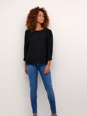 Kaffe Jerome 3/4 Sleeve Round Neck Blouse - Image 3 of 6