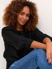 Kaffe Jerome 3/4 Sleeve Round Neck Blouse - Image 4 of 6