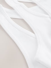 White Racer Back Crop Tops 3 Pack (5-16yrs) - Image 4 of 4