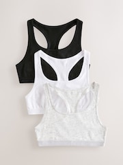 Black&White Racer Back Crop Tops 3 Pack (5-16yrs) - Image 1 of 7