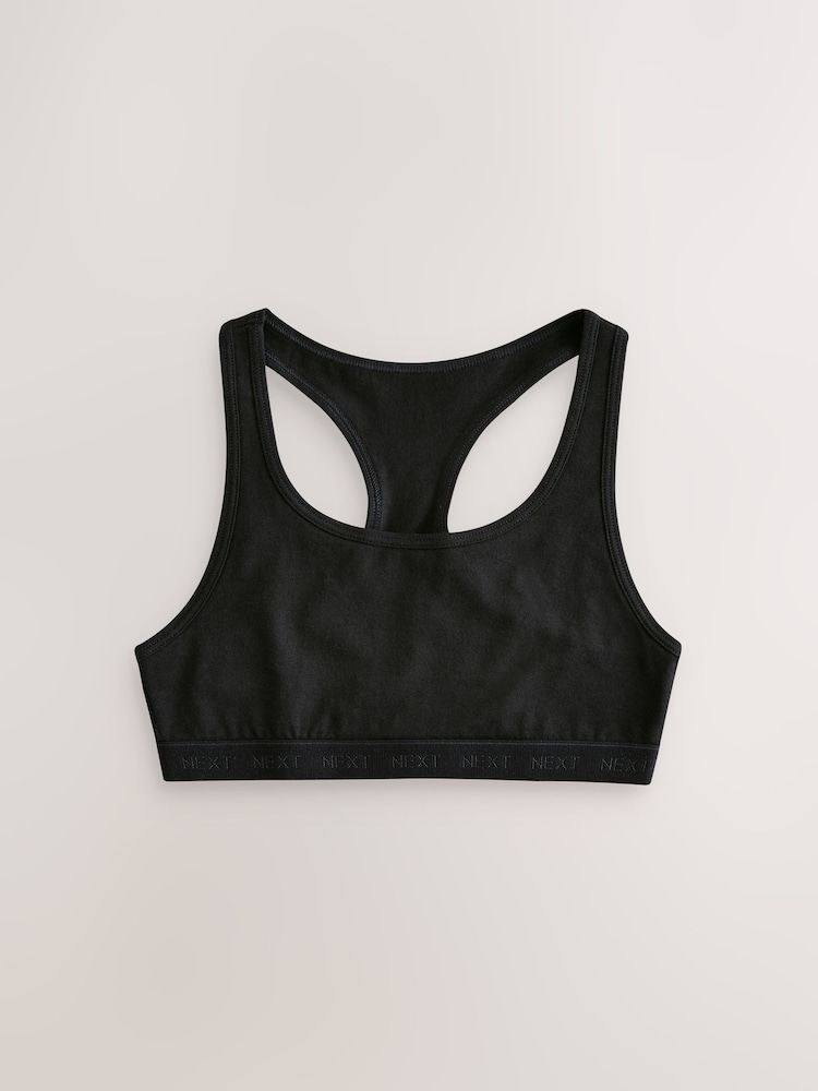 Black&White Racer Back Crop Tops 3 Pack (5-16yrs) - Image 2 of 7