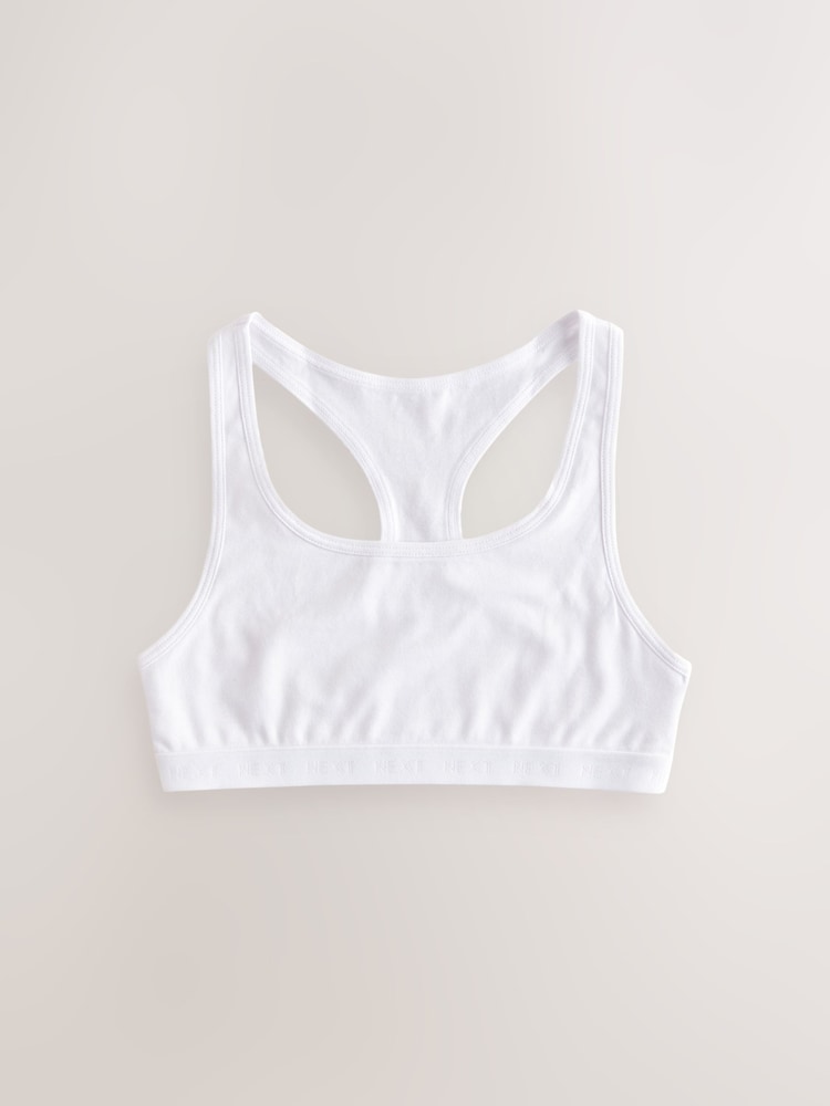 Black/White/Grey Racer Back Crop Tops 3 Pack (5-16yrs) - Image 4 of 7