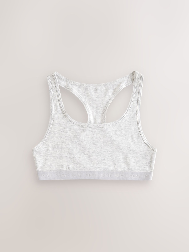 Black/White/Grey Racer Back Crop Tops 3 Pack (5-16yrs) - Image 5 of 7