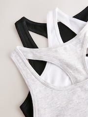 Black&White Racer Back Crop Tops 3 Pack (5-16yrs) - Image 7 of 7