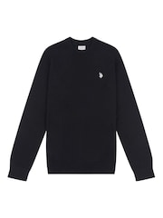 U.S. Polo Assn. Black Mens Cotton Crew Neck Jumper - Image 6 of 7