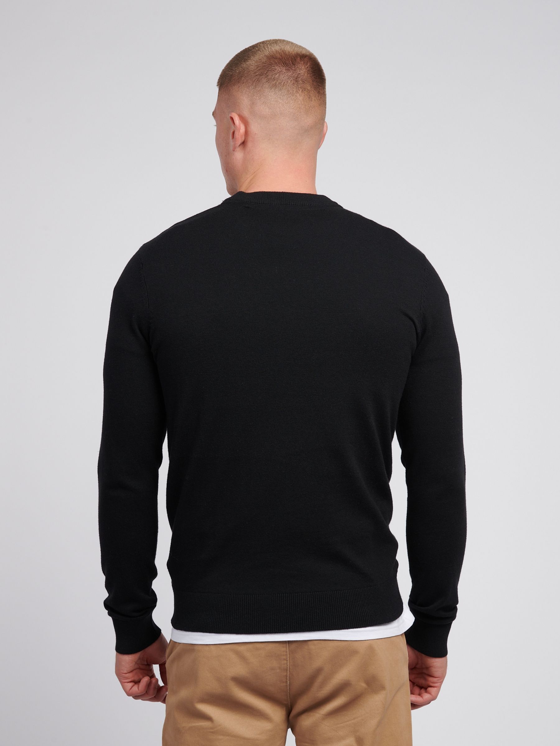 Buy U.S. Polo Assn. Black Mens Cotton Crew Neck Jumper from Next USA