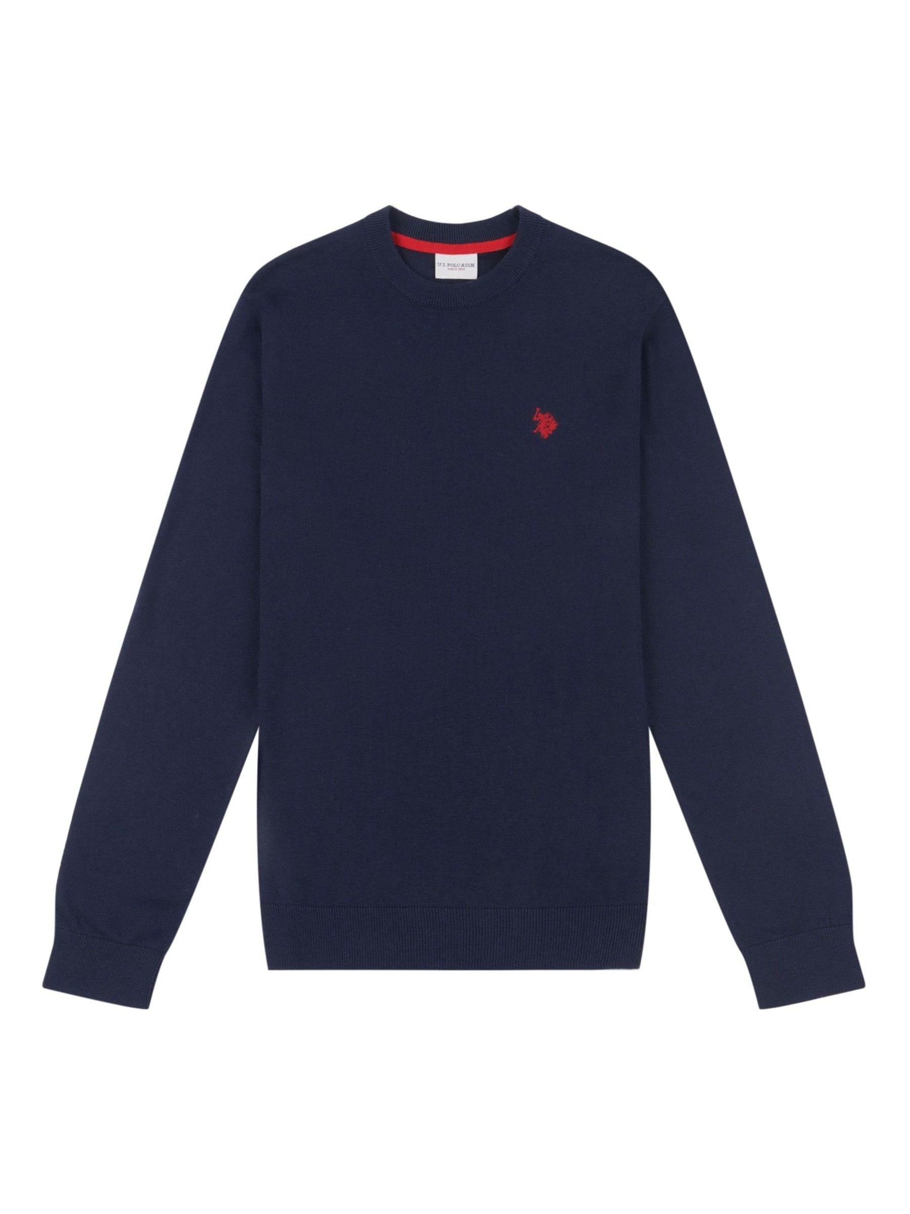 Buy U.S. Polo Assn. Navy Mens Cotton Crew Neck Jumper from Next Canada