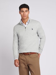 U.S. Polo Assn. Grey Mens Peached Oxford Shirt - Image 1 of 7