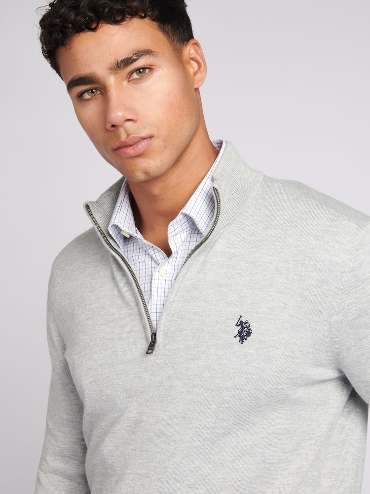 U.S. Polo Assn. Grey Mens Peached Oxford Shirt - Image 2 of 7