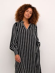 Kaffe Beathe Above Knee Length A-line Black Dress - Image 1 of 5