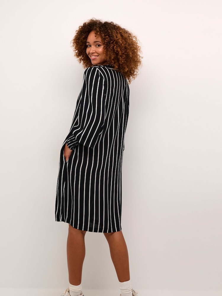 Kaffe Beathe Above Knee Length A-line Black Dress - Image 2 of 5
