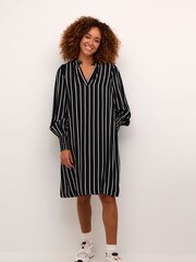 Kaffe Beathe Above Knee Length A-line Black Dress - Image 3 of 5