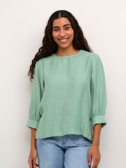 Kaffe Jerome 3/4 Sleeve Round Neck Blouse - Image 1 of 6