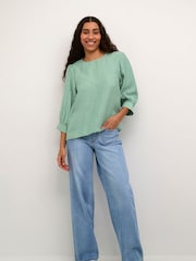 Kaffe Jerome 3/4 Sleeve Round Neck Blouse - Image 3 of 6