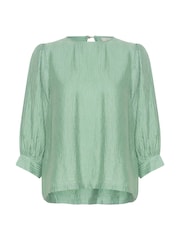 Kaffe Jerome 3/4 Sleeve Round Neck Blouse - Image 5 of 6