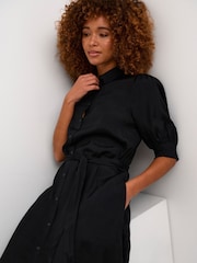 Kaffe Emine Half Sleeve Pocket Shirt Dress - Image 4 of 6
