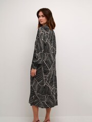 Kaffe KAgenette Long Sleeve Midi Dress - Image 2 of 5
