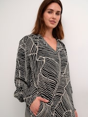 Kaffe KAgenette Long Sleeve Midi Dress - Image 3 of 5