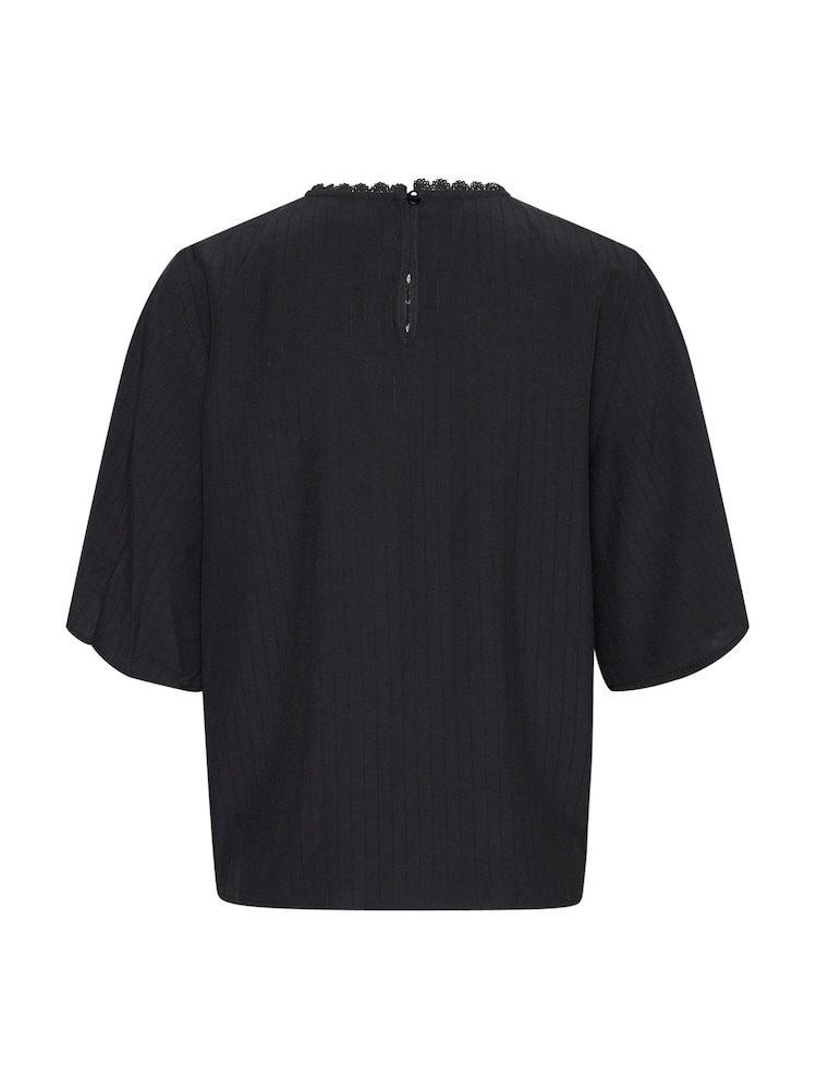Kaffe Barbara Lace Half Sleeve Black Blouse - Image 6 of 6