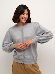 Kaffe KAlizza Buttons Round Neck Cardigan - Image 1 of 5