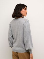 Kaffe KAlizza Buttons Round Neck Cardigan - Image 2 of 5