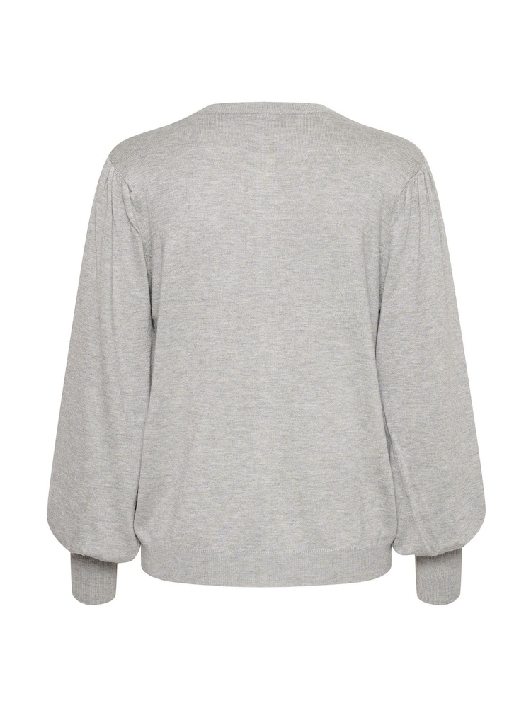 Kaffe KAlizza Buttons Round Neck Cardigan - Image 5 of 5