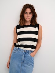 Kaffe KAlizzy Sleeveless Knitted Slipover Jumper - Image 1 of 5