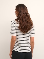 Kaffe Mala Short Sleeve Crew Neck Pullover Black Jumper - Image 2 of 6