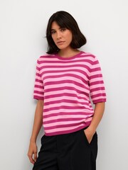 Kaffe Lizza Striped Knit Top - Image 1 of 5
