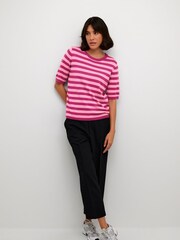 Kaffe Lizza Striped Knit Top - Image 3 of 5