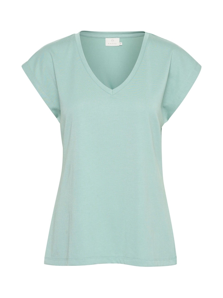 Kaffe Lise V-Neck Short Sleeve T-Shirt - Image 5 of 5