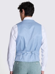 MOSS Blue Tailored Fit Donegal Waistcoat - Image 2 of 3