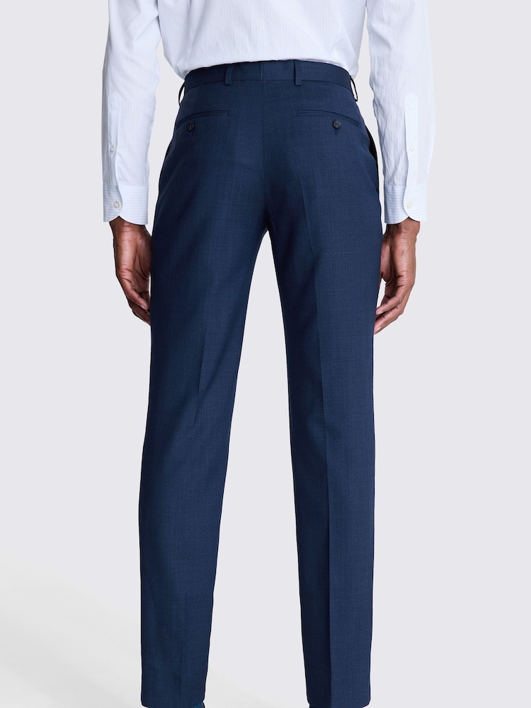 MOSS Blue Italian Tailored Fit Half Lined Trousers - Image 2 of 3
