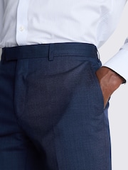 MOSS Blue Italian Tailored Fit Half Lined Trousers - Image 3 of 3