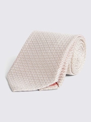 MOSS Natural Sky Grenadine Tie - Image 1 of 3