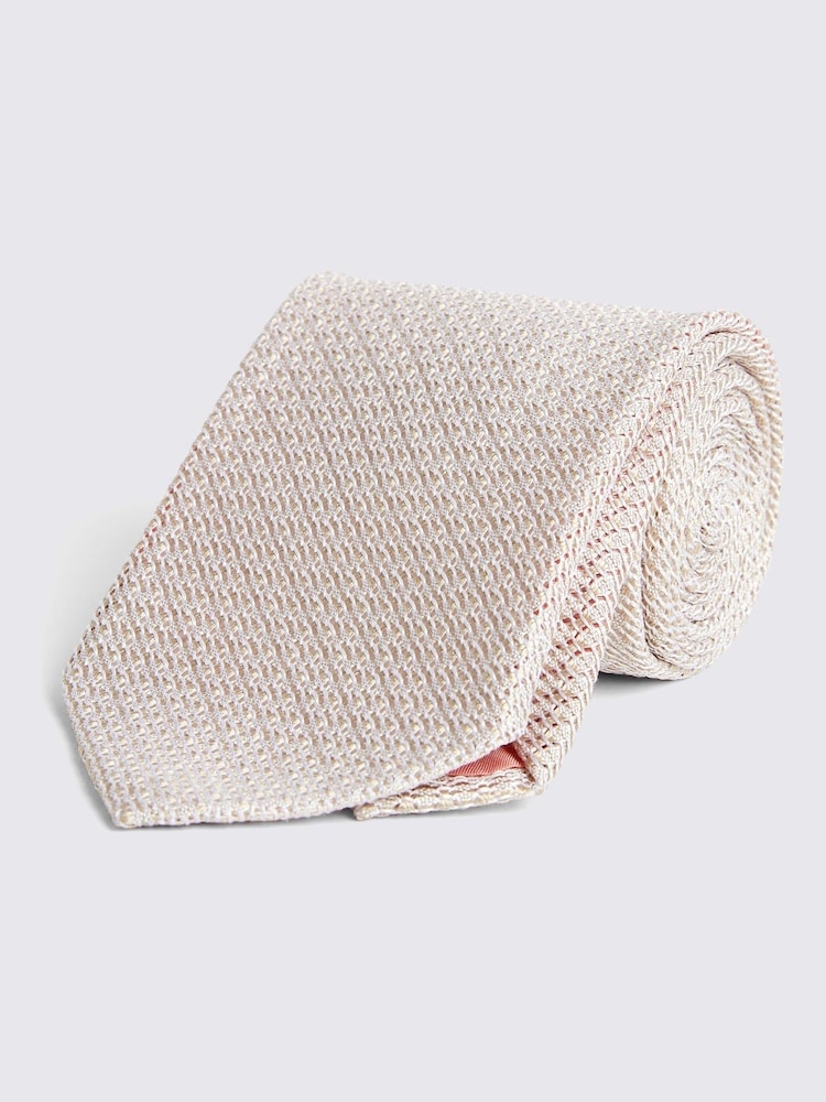 MOSS Natural Sky Grenadine Tie - Image 1 of 3
