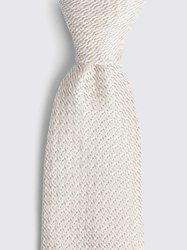 MOSS Natural Sky Grenadine Tie - Image 2 of 3