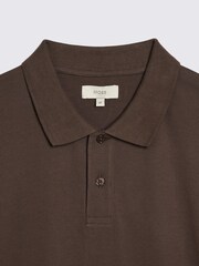 MOSS Brown Pique Polo Shirt - Image 5 of 5
