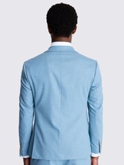 MOSS Blue Slim Fit Flannel Jacket - Image 2 of 6