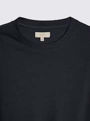 MOSS Blue Heavy Weight 100% Cotton Crew Neck T-Shirt - Image 5 of 5