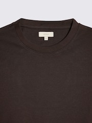 MOSS Brown Heavy Weight 100% Cotton Crew Neck T-Shirt - Image 5 of 5