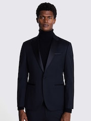 MOSS Black Slim Fit DKNY Notch Lapel Tuxedo Jacket - Image 1 of 6