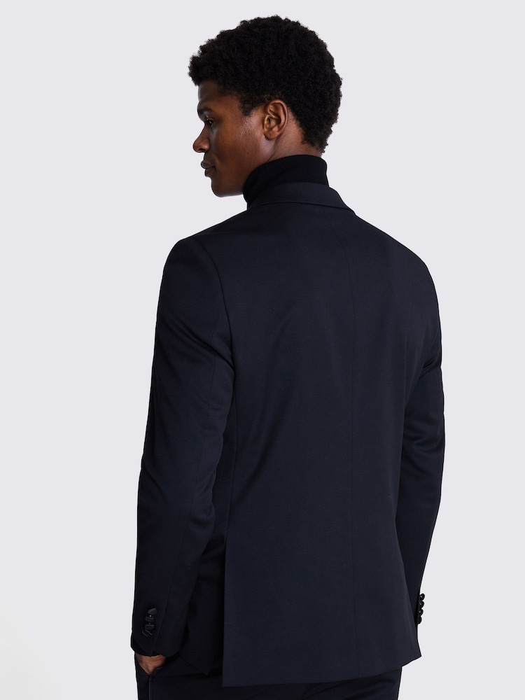 MOSS Black Slim Fit DKNY Notch Lapel Tuxedo Jacket - Image 2 of 6