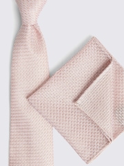 MOSS Pink Sky Grenadine Tie - Image 3 of 3