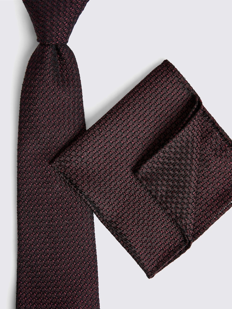 MOSS Red Sky Grenadine Tie - Image 3 of 3