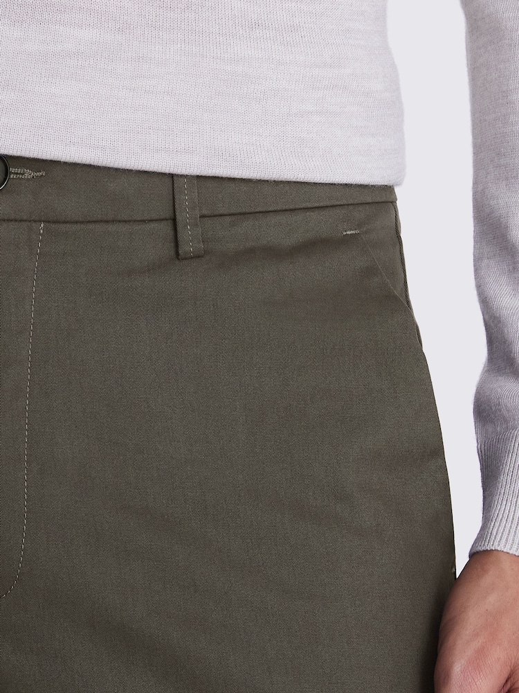 MOSS Green Tailored Chino Trousers - Image 3 of 4