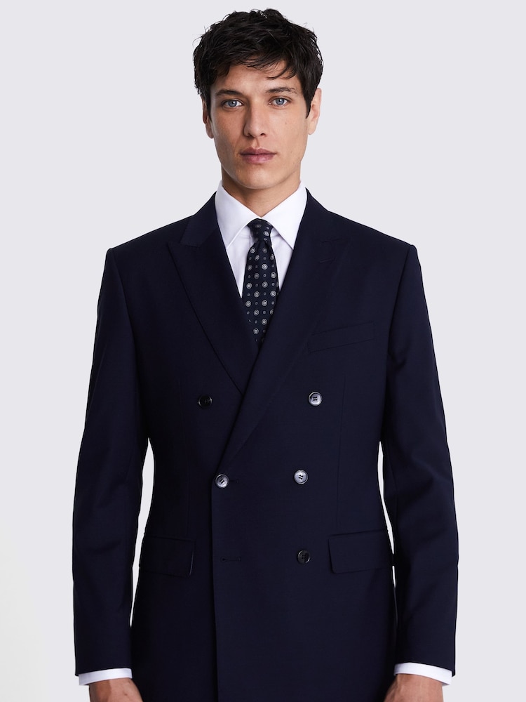 MOSS Blue Tailored Fit Performance Jacket - Image 1 of 6