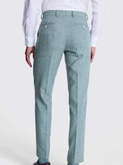 MOSS Blue Tailored Fit Duck Egg Donegal Trousers - Image 2 of 3